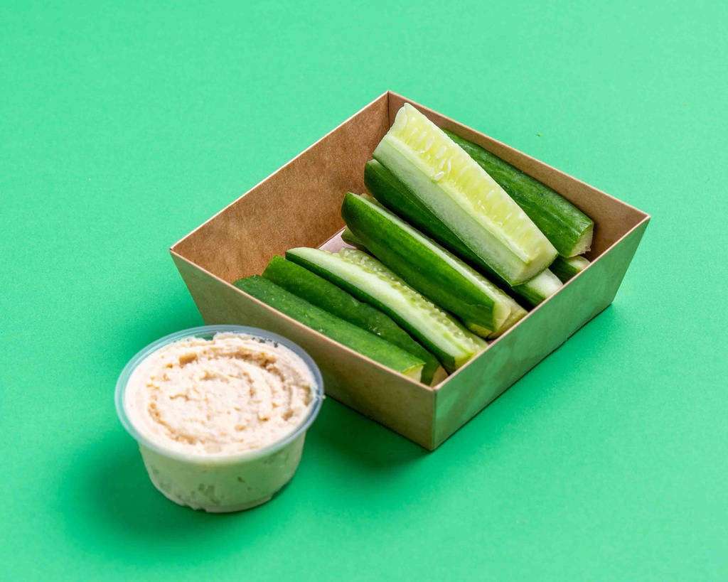 Cucumber Sticks with Hummus /  قطع الخيار مع الحمص ( Vegan )