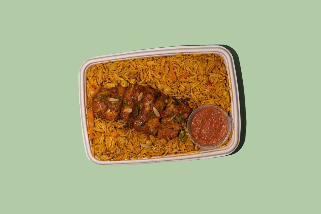 Fish Kabsa with Dakkous  /  كبسة السمك مع الدقّوس