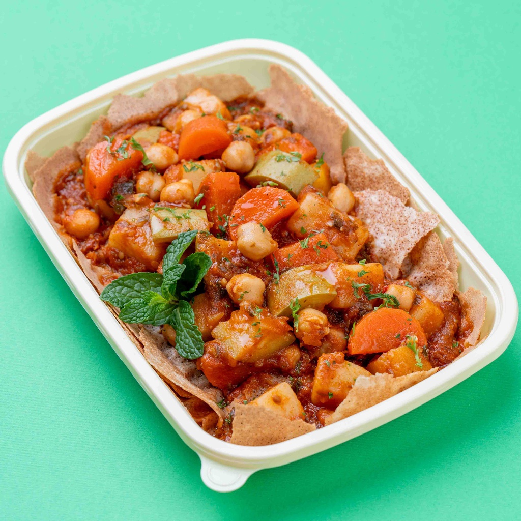 Tashreeb Vegetables &amp; Chickpeas   / تشريب خضار وحمص ( Vegan )