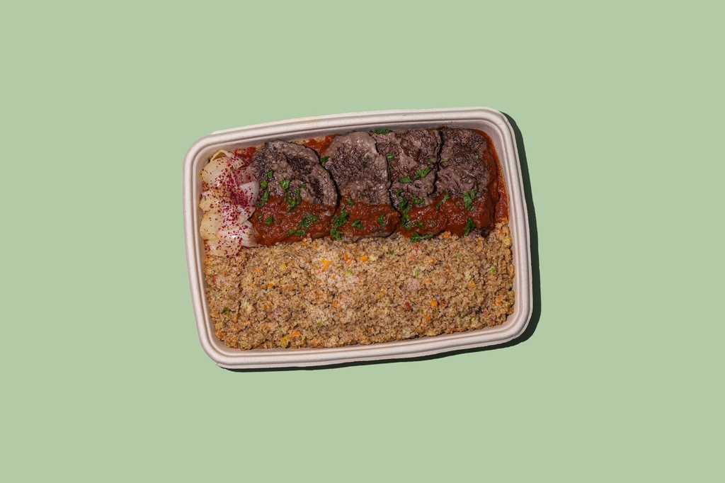 ستيك مشوي مع أرز