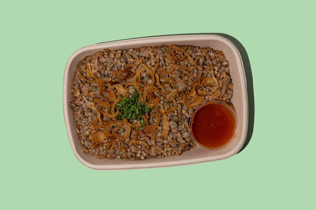 Burghul Modardara w Tomato Sauce (Vegan) / برغل مودردة مع صلصة الطماطم (نباتي)