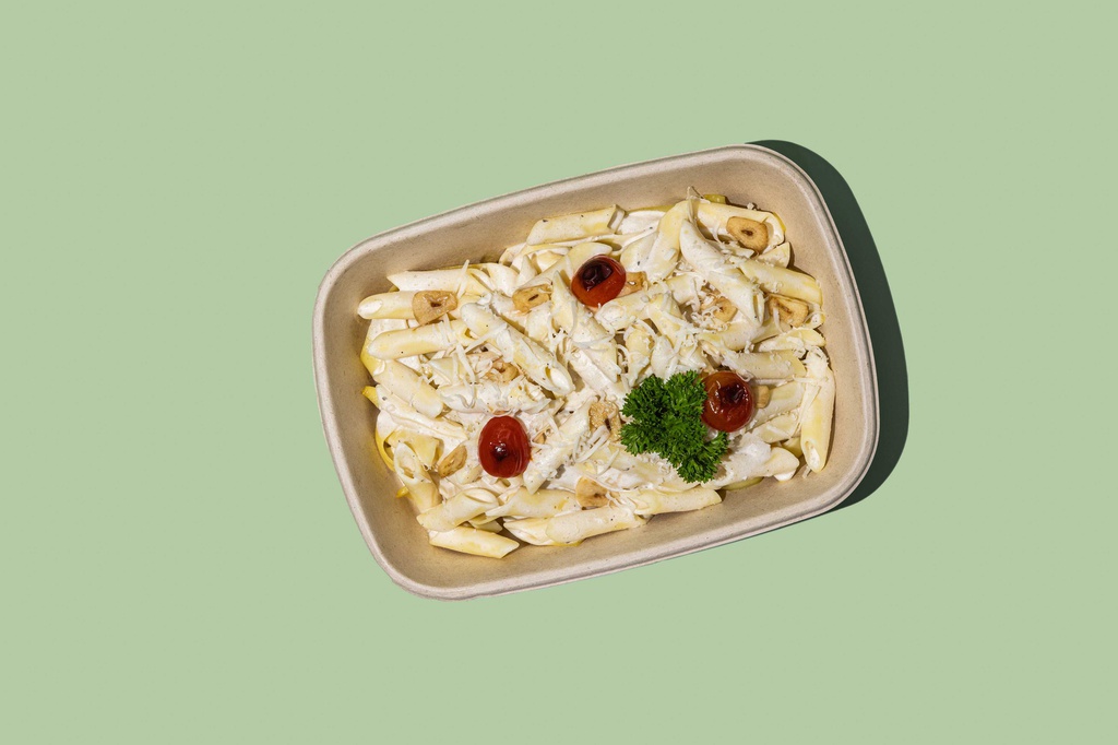 Creamy Garlic Pasta (GF) / معكرونة بالثوم والكريمة