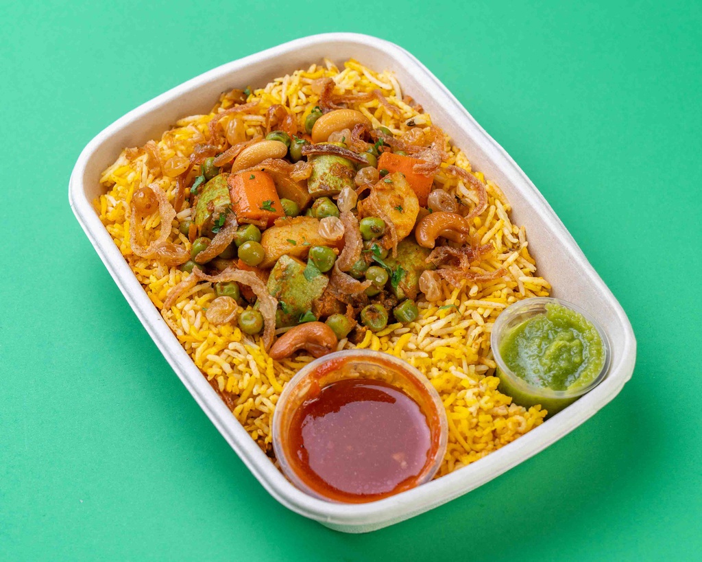 Caramelized Veggies Biryani (DF) / برياني الخضار بالكراميل