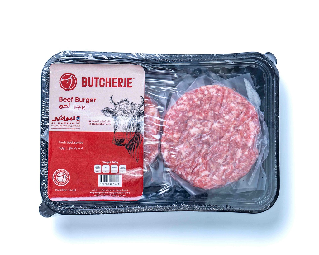 Butcherje Beef Burger (South Africa) 200g/بتشرج يرجر لحم (جنوب أفريقيا)