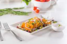[MN1151] Jewelled pumpkin and pistachio w chicken / سلطة اليقطين مع الفستق و الدجاج