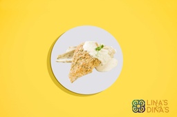 [KETONEW10-0.5] Fish Escalope W Taragon Sauce /سمك اسكالوب و صلصة تاراجون ( Keto)