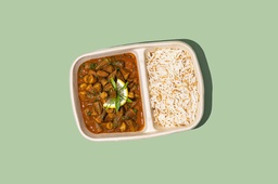 [NVGN152-0.5] Vegan Okra W Brown Rice (No Meat)/   بامية مع الارز الاسمر نباتي كلّي