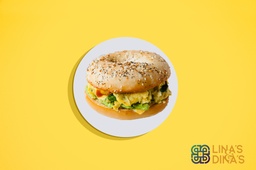 [NMN222150-0.5] Scrambled egg with cheese in bagel / بيض مخفوق مع جبن