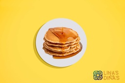 [NMN222301 - 1] بان كيك بزبدة الفول السوداني مع شراب القيقب