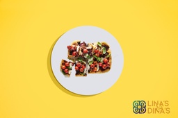 [NMN222368-1] Focacia with Tomato black olives and Eggplant and tomato / فوكاسيا مع الطماطم والزيتون الأسود والباذنجان والطماطم