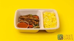 ستيك مع قرنبيط مهروس ( Keto ) 