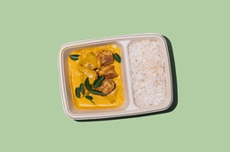 WOW-Chicken Curry w Coconut &amp; Rice / دجاج بالكاري مع جوز الهند والأرز