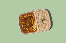 White Beans Stew W Meat &amp; Rice (DF) /  مرق الفاصوليا البيضاء مع اللحم والارز