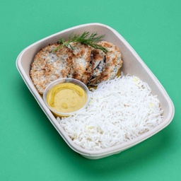 كاتسو باذنجان مع الأرز الابيض